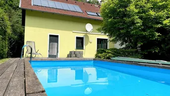 Expose Doppelhaushälfte Hinterbrühl/Weissenbach mit Pool großer Terrasse und gemütlichen Garten