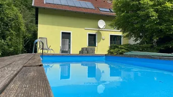 Expose Doppelhaushälfte Hinterbrühl/Weissenbach mit Pool großer Terrasse und gemütlichen Garten