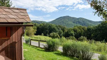 Idyllischer Blick auf sanfte grüne Hügel und Wälder, der eine ruhige und natürliche Umgebung bietet.
