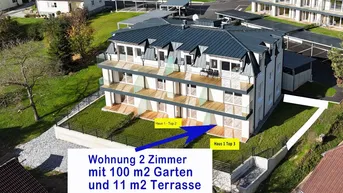 Expose Erstbezug - Ruhige 2 Zimmer Wohnung mit 100 m2 Garten