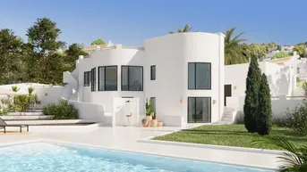 Expose Villa im Ibiza-Stil mit Meerblick in der Gegend von Cap Negre, Jávea (Alicante)