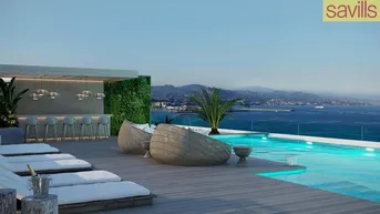 Expose Preis auf Anfrage. Neubauwohnung mit 3 Schlafzimmern und 33m² Terrasse in west-malaga, Málaga