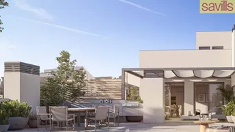 Expose Neubau-Penthouse mit 2 Schlafzimmern und 124 m² Terrasse zu verkaufen in Gràcia, Barcelona