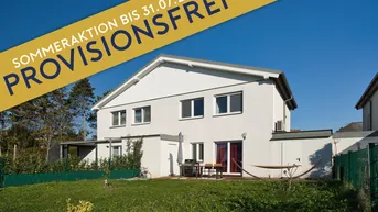 Expose Provisionsfrei bis 31.7.2025 - Familientraum am Naturbadeteich - 5 Zimmer, Klimaanlage und sehr energieeffizient durch Erdwärme