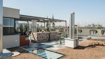Expose JONN-Y möbliertes Apartment mit Terrasse / Pauschalmiete inkl. Gym, Sauna, Dachterrasse, Community Area, Internet etc.! 7 Min. zum Stephansplatz!