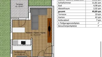 Expose Schöne 2 Zimmer-Garten-Wohnung
