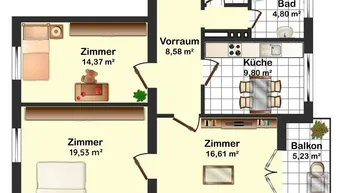 Expose 3 Zimmer-Wohnung in Eggendorf zu vermieten