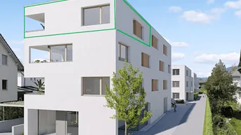 Expose ERSTBEZUG 3-Zimmer-DG-Wohnung, OHNE Makler, mit Balkon und Einbauküche in Lustenau, inkl. TG-Platz