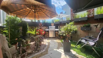 Expose „Mediterranes Wohngefühl mitten in der Stadt“ 3-Zimmer-Citywohnung mit privaten Gartenjuwel EGGENBERG - Nähe FH und Straßenbahnlinie 7 (Provisionsfrei)