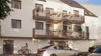 Expose Erstbezug! Exquisite 2-Zimmer-Dachgeschosswohnung mit Balkon und Kfz-Stellplatz