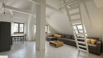 Expose Luftige Dachgeschosswohnung auf einer Ebene mit Loggia