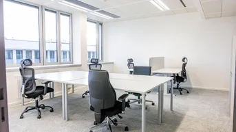 Expose Exklusives Büro mit 5 Arbeitsplätzen in Gemeinschaftsfläche, inkl. kompletter Servicierung - EURO PLAZA 1120 Wien