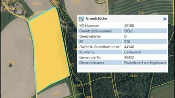 Expose ... Landwirtschaftliches Grundstück mit 44.346 m² in Pischelsdorf