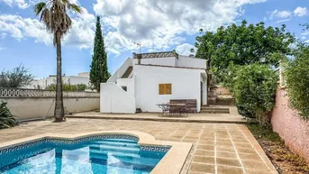 Expose Idyllisches Chalet mit Pool in Son Moja, 96 m², 3 SZ, 1 Bad, Terrassen, Garten, Garage, Strandnähe