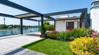 Expose Lebensqualität auf höchstem Niveau! Penthouse mit über 400 m² Fläche zum Leben &amp; Genießen in Bestlage an der Alten Donau – unverbaubarer Blick aufs Wasser inklusive!