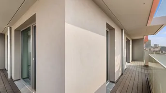 Expose ERÖFFNUNGSANGEBOT: 2 Monate mietfrei wohnen - 2-Zimmer Wohnung Large (möbliert) mit Zugang zu Fitness, Co-Working, Dachterrasse, Kinoraum