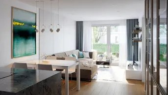 Expose Moderne Gartenwohnung in begehrter Lage - Erstbezug mit 2 Zimmern, Terrasse und Garten