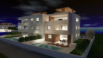 Expose PRIVLAKA – Stilvolles 3-Zimmer-Gartenapartment (S6) mit Loggia &amp; privatem Grünbereich – nur 100 m zum Meer