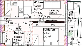 Expose Einmalige 2-Zimmer-Wohnung mit Balkon, Lift TG Parkplatz 
