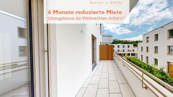 Expose 2-Zimmer-Wohnung mit Terrasse in Südlage + Umzugsbonus: 6 Monate reduzierte Miete | marena – Wohnen in Krems Haus 75b