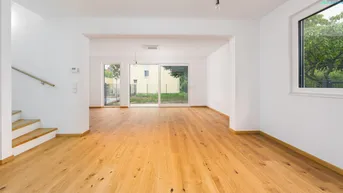 Expose Erstbezug mit Dachterrasse &amp; Skylineblick – Doppelhaus nahe Alter Donau