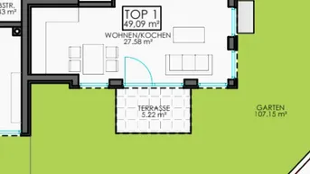 Expose Schöne 2-Zimmer Erdgeschosswohnung mit Garten (Erstbezug)