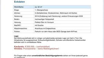 Expose Verkaufe schöne Wohnung in Hall 