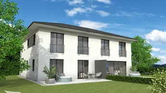 Expose Neubau Doppelhaushälfte belagsfertig mit rd. 110m² Wohnfläche in Köstendorf 