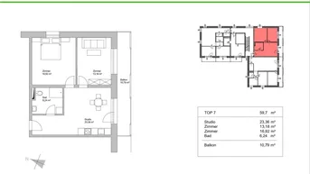 Expose Neu renovierte 3-Zimmerwohnung im Herzen von Innsbruck in den 'sillhöfen' (Top 07)
