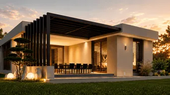 Expose Moderner Design-Bungalow in nachhaltiger Massivholzbauweise – Exklusives Wohnen auf einer Ebene mit 203 m² Nutzfläche