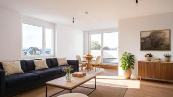 Expose Moderne 2-Zimmer-Neubauwohnung in Luxuslage mit sonniger Südwest-Dachterrasse und Blick über das Tullnerfeld
