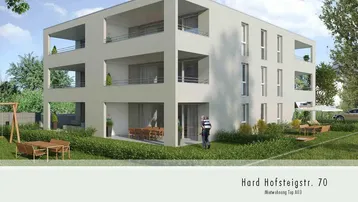 Expose Neubau Gartenwohnung mit Terrasse, Garten & Keller in Toplage! - 2 Zimmer Gartenwohnung in Hard (Top A03)