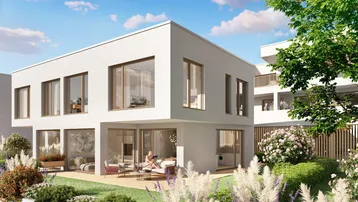 Expose ALT EGGENBERG Bestlage: Elegantes Doppelhaus mit Eigengarten und Eigenkeller - 4 Zimmer