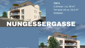 Expose Neubauprojekt - Nungessergasse | 2 Zimmer | Terrasse | Belagsfertig | inkl. PKW-Stellplatz | TOP 9