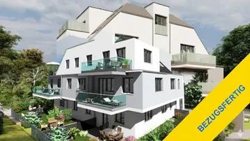 Expose Projekt Leopold: Herrlicher Grünblick – stilvolle 2-Zimmer-Eigentumswohnung mit großem Balkon - 30 m² Wohnraum - nachhaltiger Technik – modern und sonnig 