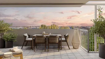Expose Leistbares Wohnen: 2-Zimmer Wohnung mit mega Balkon und Ausblick