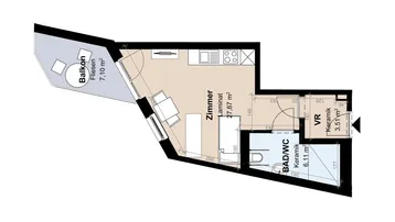 Expose Helle 1-Zimmer-Wohnung im hochwertigen Neubau
