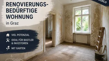 Expose TOP Angebot für Handwerker - 30m2 EG Wohnung mit kleinem Garten - sehr gute Lage - selbst renovieren und Geld sparen!