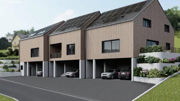 Expose Exklusives Wohnbauprojekt mit nur drei Wohneinheiten in sonniger Ruhelage am Waldrand