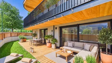Expose Hochwertige Erstbezug-Gartenwohnung direkt am Golfplatz Uderns zu mieten!