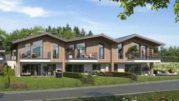 Expose Waldweg - Eckreihenhaus RH 1: Wohnvergnügen für die ganze Familie in idyllischer Wohnlage in Stadtnähe