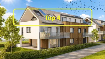 Expose KAUF SALZBURG-STADT: NEUBAU Anfang Moosstraße - HASLBERGERWEG 31: 120 m² 4-Zimmer-Penthouse-Wohnung - mit 3 Terrassen (Süd-/West-/Ost-Terrasse) - Top W 4 - DG