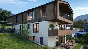 Expose Exklusive Neubau Gartenwohnung mit großer Terrasse, weitläufigem Garten und privatem Pool in Maishofen