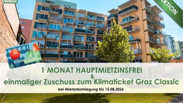 Modernes Apartmentgebäude mit vielen Balkonen und großen Fenstern, umgeben von Bäumen und Grünflächen.