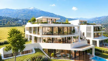Expose exklusive Gartenapartments mit Pool-Bescheid - Luxuriöses Wohnprojekt in Aldrans