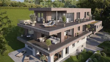 Expose Seeblick-Penthouse über dem Attersee.