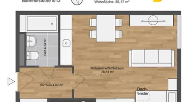 Expose Günstige 1-Zimmerwohnung in Vitis