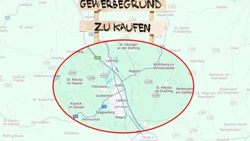 Expose Bezirk Leibnitz: aufgeschlossenes Gewerbegrundstück ca. 4.000 m² zu kaufen