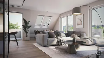Expose Traumhafte Dachgeschosswohnung mit Lift - Provisionsfrei & gefördert - inkl. 1 TG-Platz