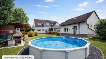 Expose VIEL PLATZ FÜR IHRE IDEEN | Haupthaus &amp; Nebengebäude | 7 Zimmer | Pool | Großer Garten